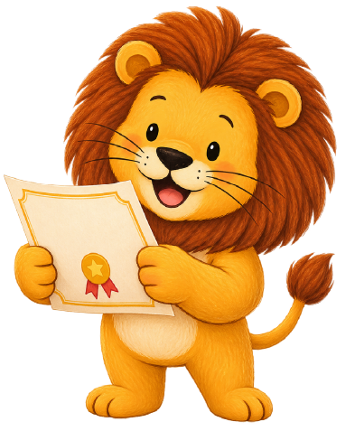 Character mascot showing quality report